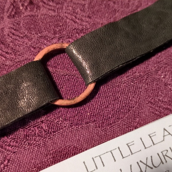 NEW! Handmade Genuine Leather Copper Karma Circle Bracelet Green - Picture 7 of 8